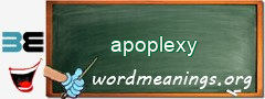 WordMeaning blackboard for apoplexy